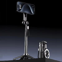 4-In-1 Multifunctional Magnetic Mini Selfie Stick with 360° Rotation Wireless Bluetooth Control Magnetic Phone Holder
